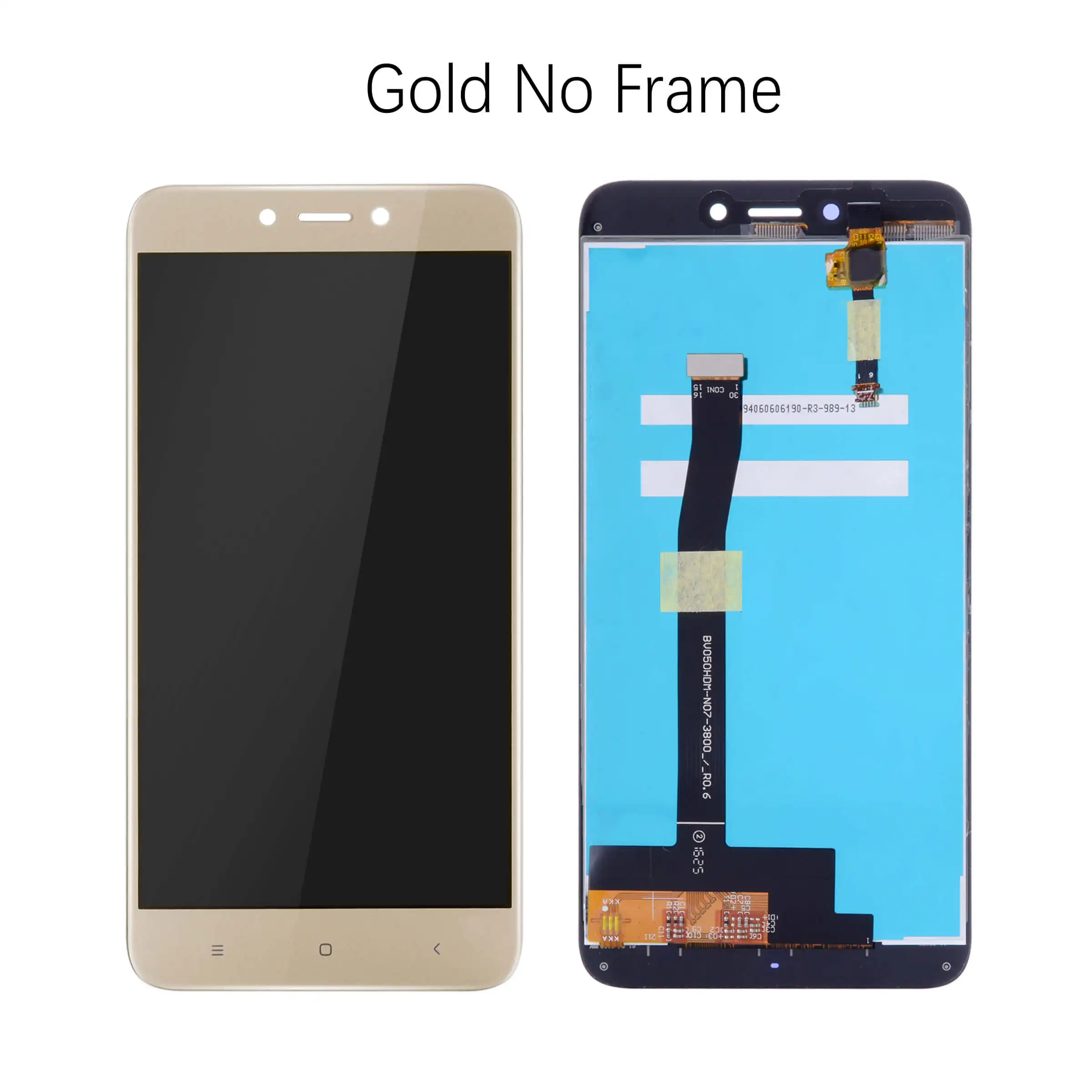Gold No Frame Дисплей для XIAOMI Redmi 4X / 4X Pro / 4X Prime LCD в сборе с тачскрином 5.0'' Черный и белый золото - Цвет: Gold No Frame