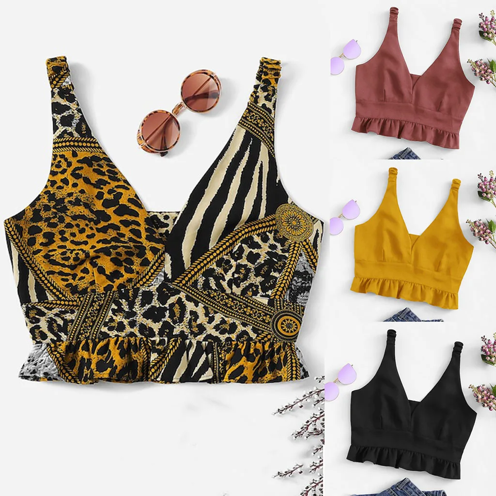 Женские топы на бретельках летний Повседневный укороченный топ с глубоким v