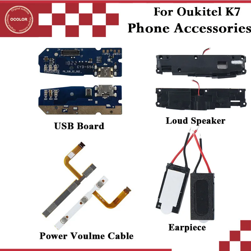 Цветной гибкий кабель для кнопки питания Oukitel K7 Мощный Громкий динамик USB плата
