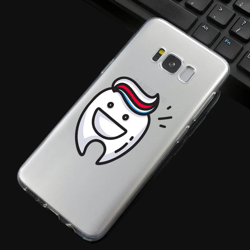 DREAMFOX L508 Cartoon Teeth Soft TPU Silicone Case Cover For Samsung Galaxy Note S 7 8 9 10 11 10E 11E Lite Edge Plus |