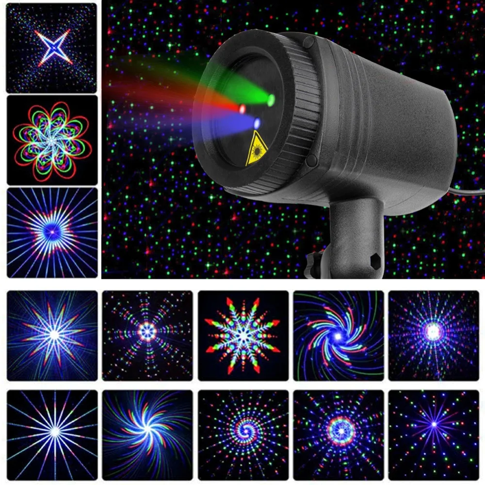 Лазерные рождественские огни красный зеленый синий движущийся RGB 20 моделей проектор IP65 наружный Радиочастотный пульт дистанционного управления для рождественского праздника украшения сада