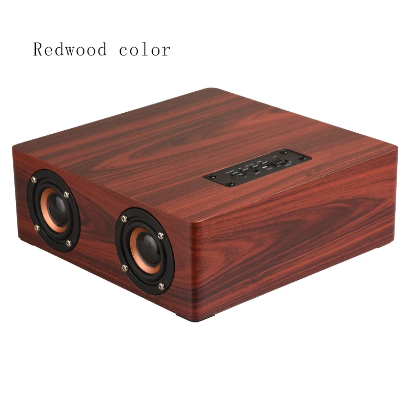 Деревянный беспроводной Bluetooth динамик HiFi стерео сабвуфер колонка с деревянной