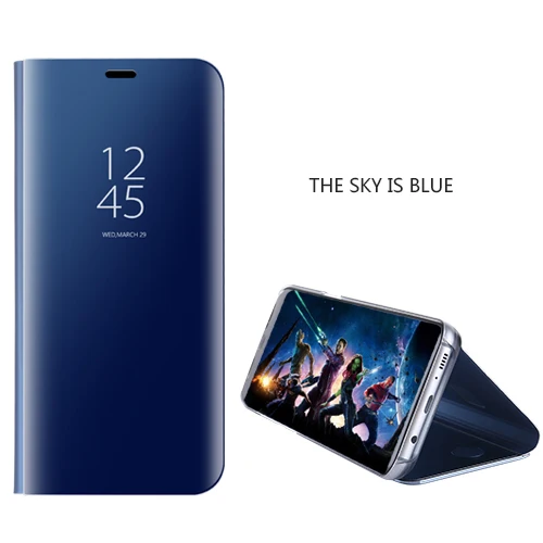 Для Samsung Smart Mirror Flip Phone Case S8 S8Plus S7 S7Edge S6 S6Edge plus NOTE5 NOTE8 S9Plus для Galaxy Case|Чехлы-книжки| |