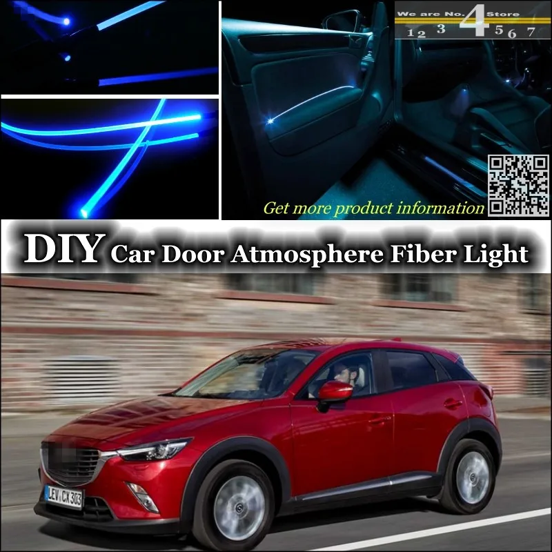 Для Mazda CX5 CX 5 внутренняя настройка светильник атмосфера оптоволоконная лента