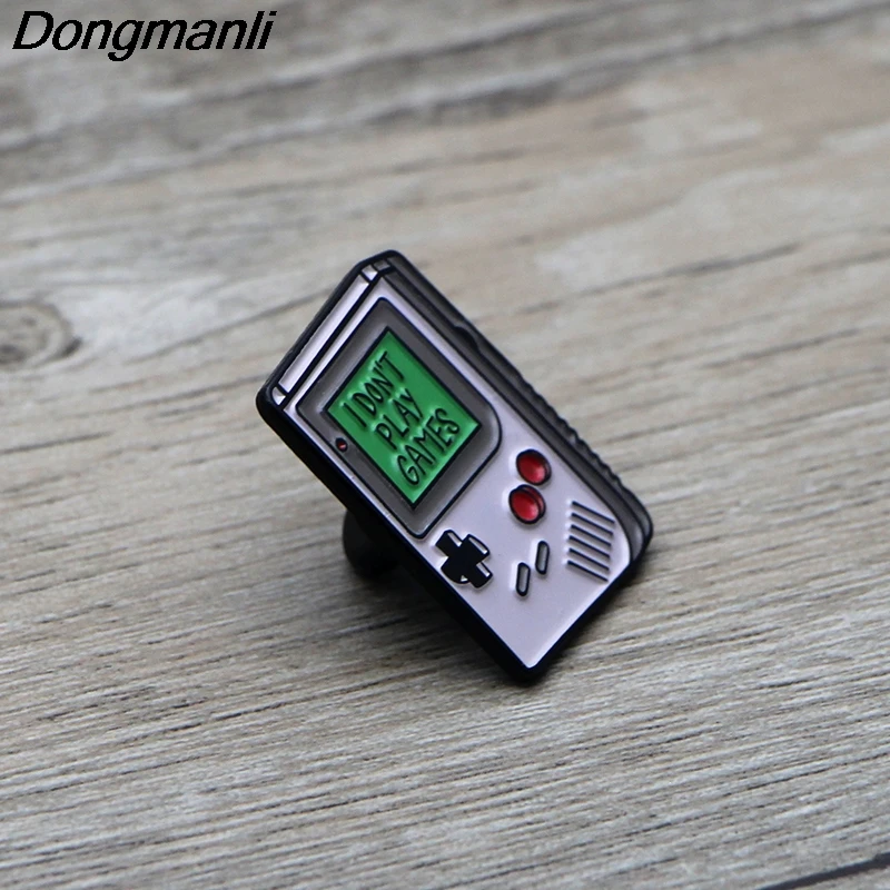 L3526 игровая машина я не играю в игры булавки металлические эмалированные булавки для рюкзака/сумки/джинсовой одежды значок лацкан булавка брошь бижутерия 1 шт