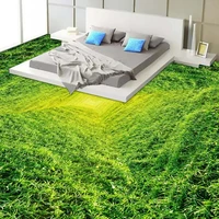 free shipping stereoscopic 3d grass floor moisture proof thickened custom anti skidding bedroom wallpaper mural