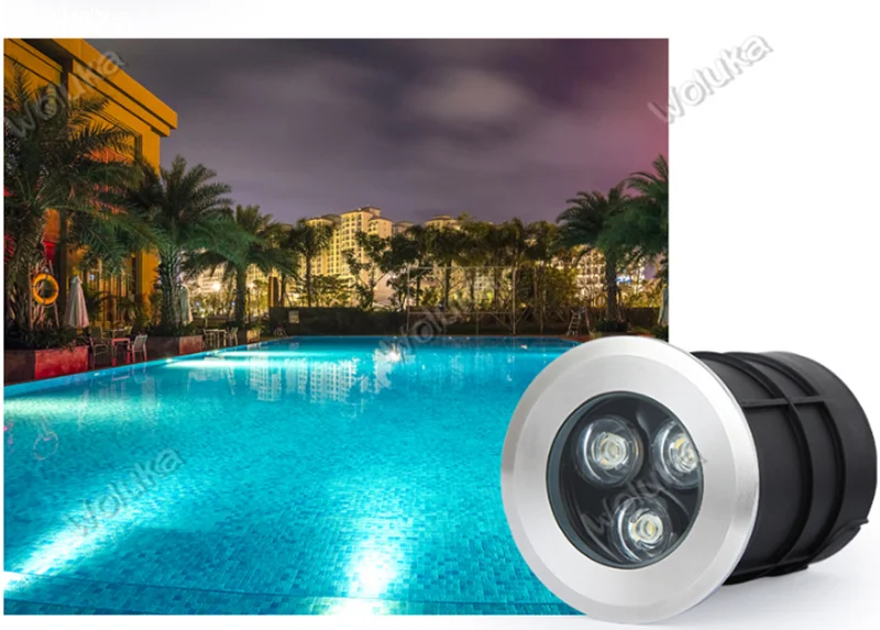 Светодиодный подводный светильник потайной Точечный цветной бассейн ландшафт