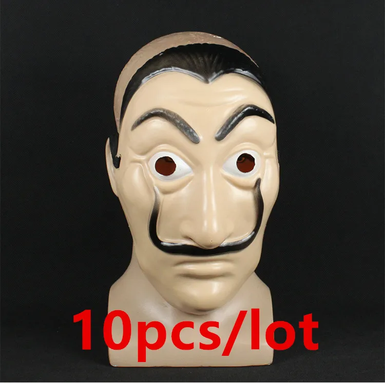 10 шт./лот Dali пластиковая маска Coplay костюмы реквизит Хэллоуин Карнавал Вечеринка