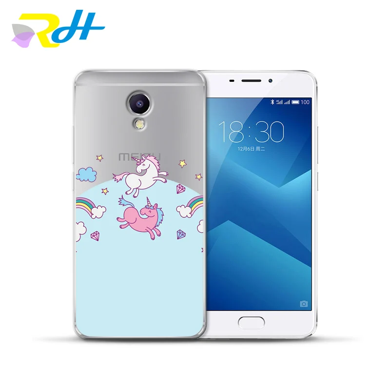 Крышка чехол для Meizu U10 U20 M5 Примечание M5C M3C Pro 6 M3S Max M5S M6 Примечание M3 Примечание Чехлы для Радуга Единорог крышка