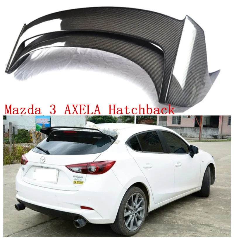 Авто Спойлеры для Mazda 3 AXELA хэтчбек 2014 2018 заднее крыло углеродное волокно ABS Смола