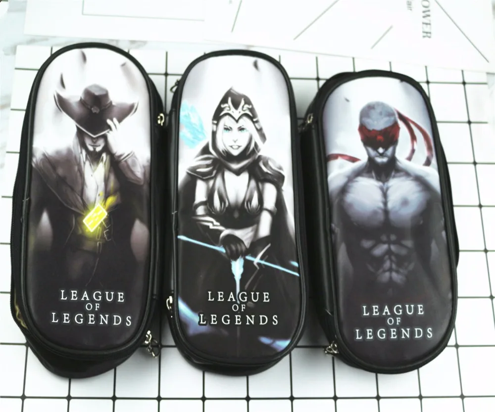 Корейский вместительный полиуретановый чехол карандаш League of Legends LOL для мужчин и