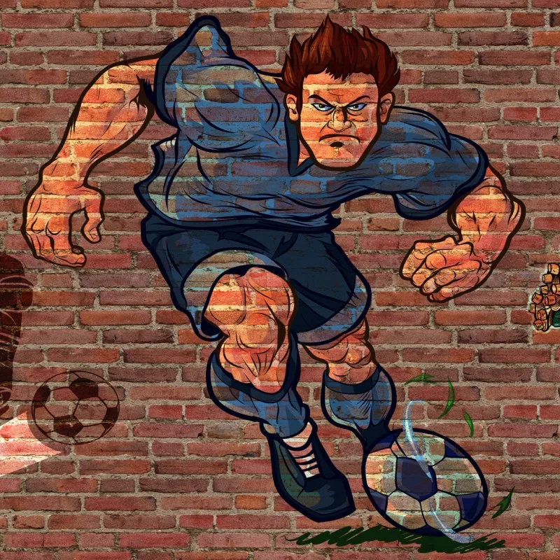 

custom wall mural football kid background wall decoration painting bedroom office decorating mural 3d stereo bedroom wallpaper