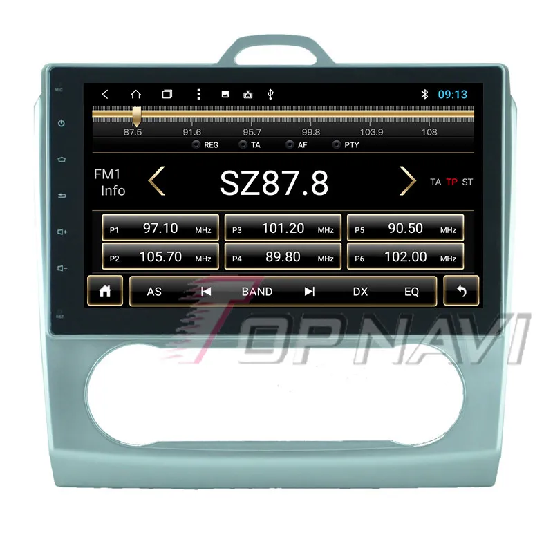Автомобильный проигрыватель 10 1 'ɺndroid 8 для Ford Focus 2008 2009 2010 2011 Ручной Topnavi