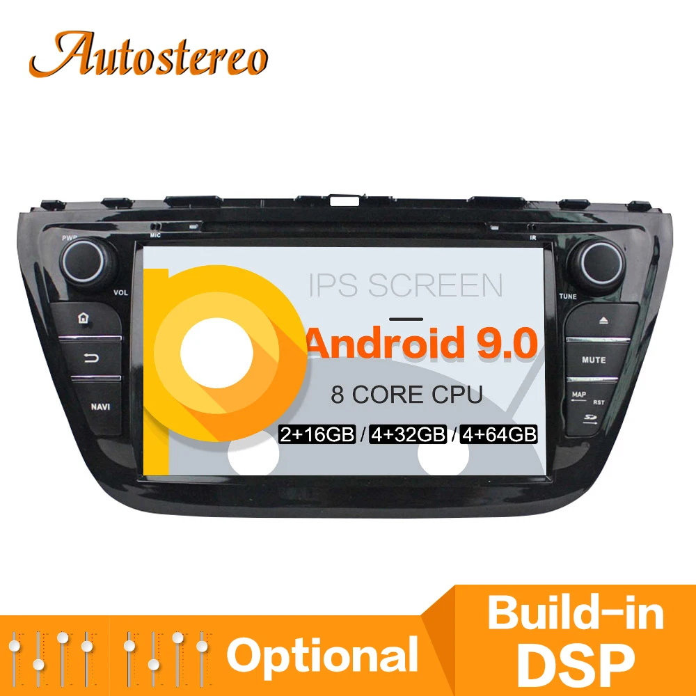 Max 64 ГБ Android 9 Автомобильный gps навигатор для Suzuki SX4/S Cross+ мультимедийный автомобильный dvd-плеер головное устройство радио магнитофон стерео