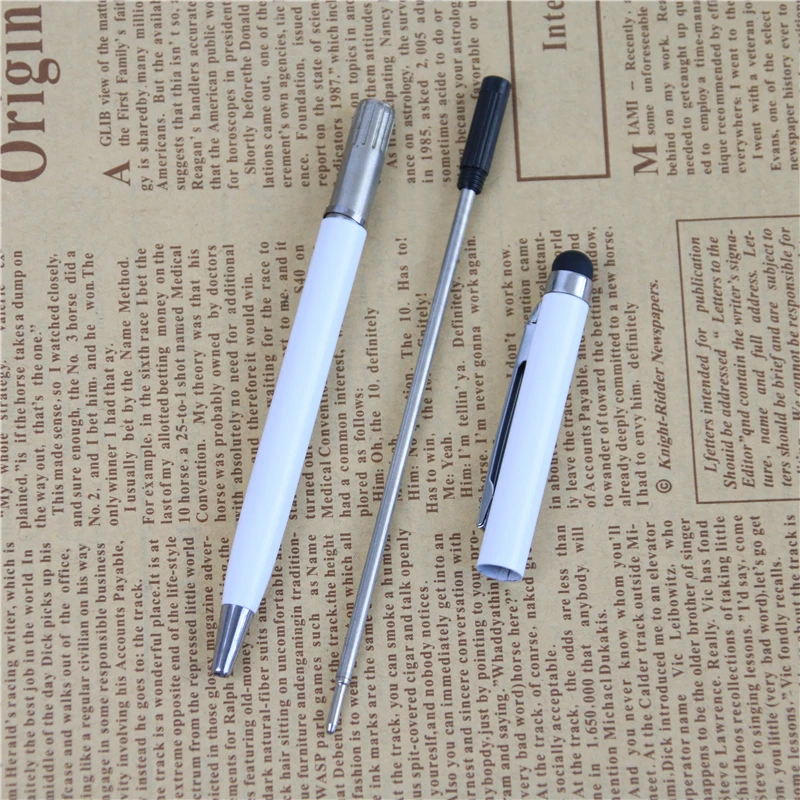 1 Pcs 2in1 Capacitive Touch Screen Stylus With Ball Point Pen For Mobile Phone Ballpoint Material Escolar | Канцтовары для офиса и