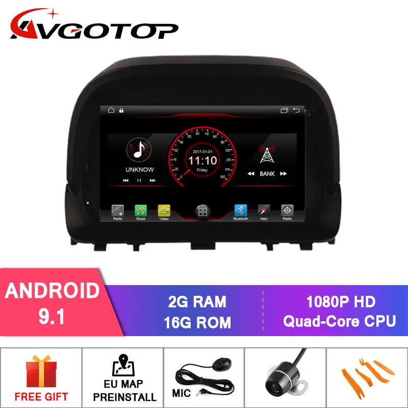 ANDROID 9.1 AVGOTOP Android 9 автомобильный Радио мультимедийный плеер для OPEL MOKKA автомобиль 2 г 16 г Bluetooth gps Видео Аудио - Цвет: ANDROID 9.1