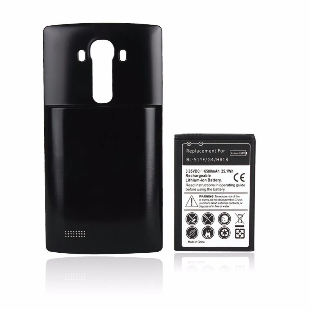 Аккумулятор и задняя крышка для LG G4 H818/N VS999 F500 F500S F500K F500L H815 H810 H819 6500 мАч|extended