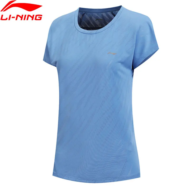 Женская футболка для бега Li Ning Классическая из 91% полиэстера 9% спандекса с