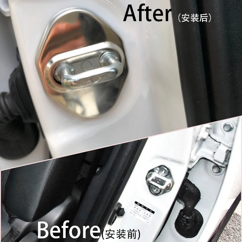 4 шт. нержавеющая сталь замок двери пряжка защитный чехол авто для Toyota SIENTA XP170 2015