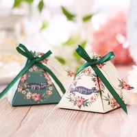 rmtpt 50pcslot many styles triangular pyramid gift box wedding favors and gifts candy box baby shower boxes for gifts