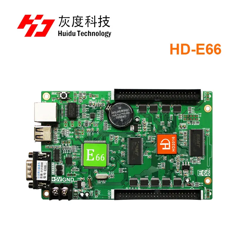 Сеть Huidu HD E66 + USB порт rs232 светодиодная плата управления билбордом 128*4096 пикселей