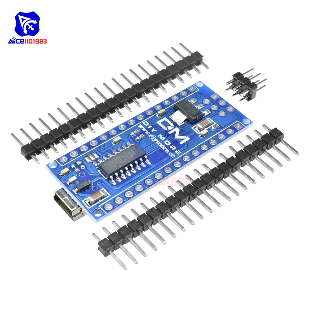 Плата микроконтроллера Mini USB CH340 Nano v3.0 Atmega328P ATmega328 5 шт./лот модуль для Arduino CH340G MEGA328