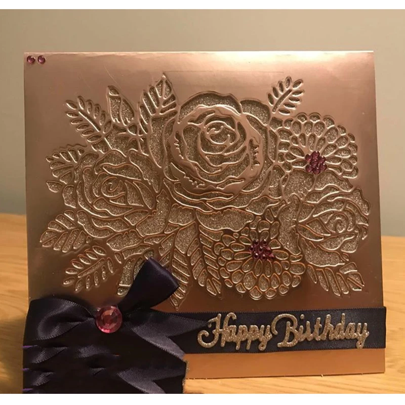 3 шт./компл. Цветущие розы цветы металлические Вырубные штампы для сделай сам