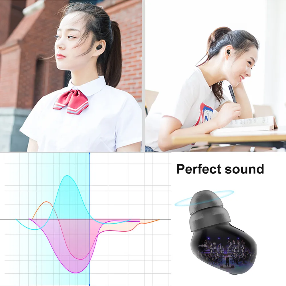 Bluetooth наушники, беспроводные мини-наушники с микрофоном, наушники с Bluetooth, музыкальные Bluetooth наушники, беспроводная гарнитура