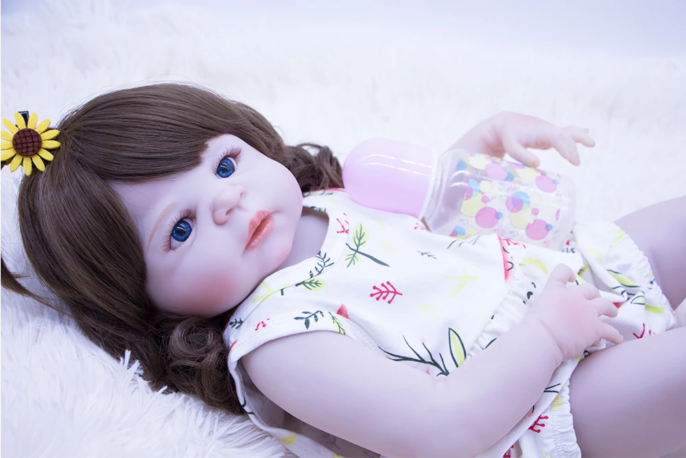 Кукла новорожденная силиконовая виниловая 55 см|Куклы| |