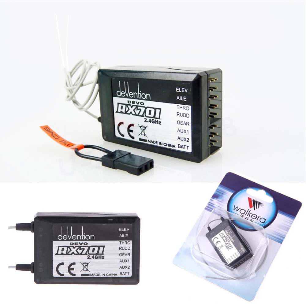 Walkera RX701 2 4 ГГц 7ch ресивер для Devo 6 7 8s 12s F7 передатчик Радиоуправляемый вертолет