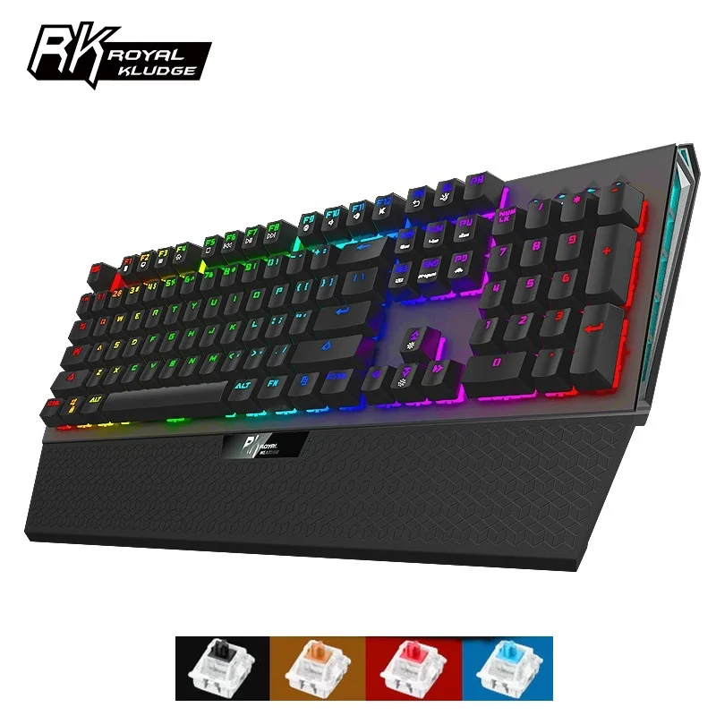 Эргономичная Механическая игровая клавиатура Royal Kludge RK Mirage с USB подсветкой и