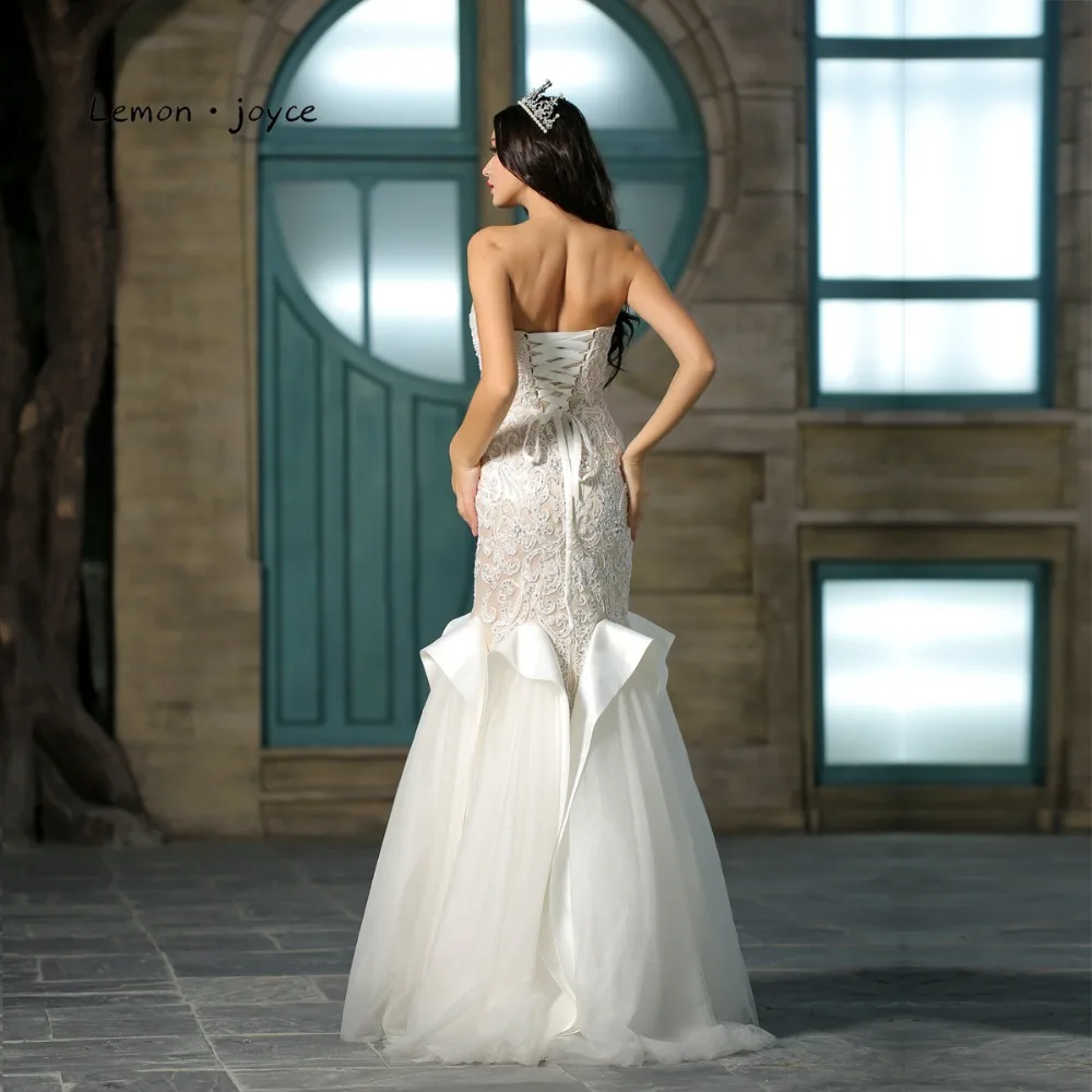 Lemon joyce Mermaid Wedding Dresses 2020 Sexy Sweetheart Dress for Woman Plus Size robe marie | Свадьбы и торжества