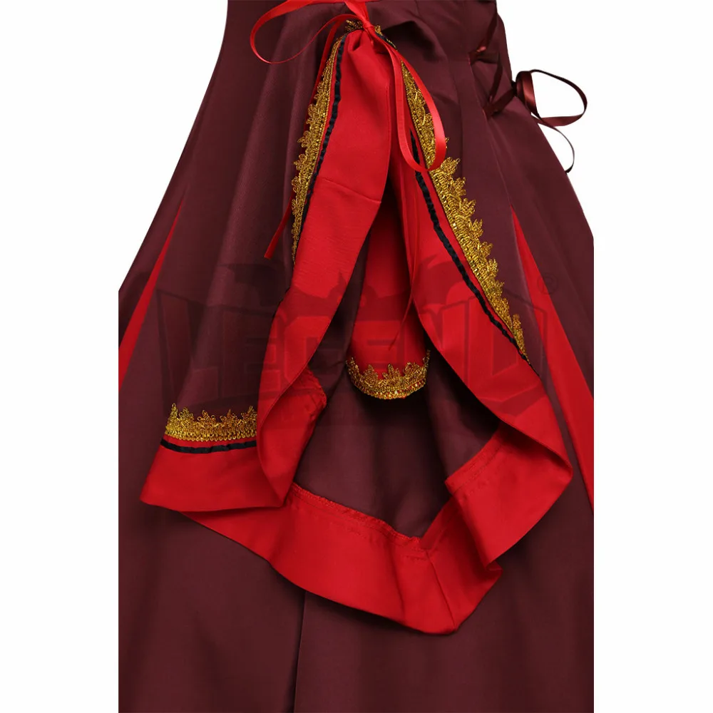 Алый Красный Средневековый Ренессанс викторианское платье костюм для взрослых