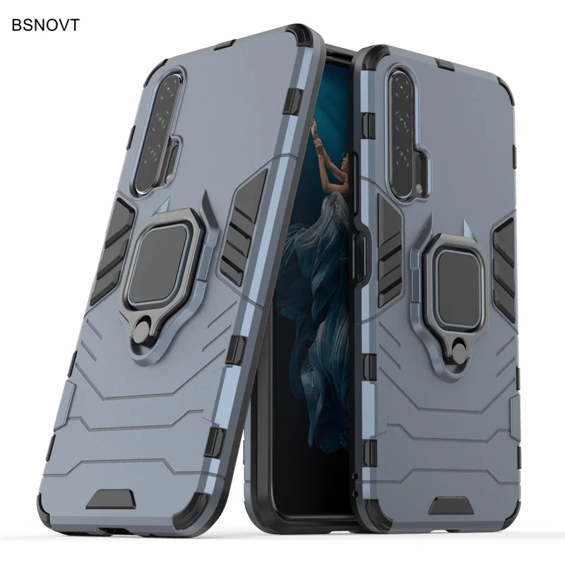 Чехол Honor 20 Pro противоударный чехол кольцо на палец магнитный держатель мягкий из