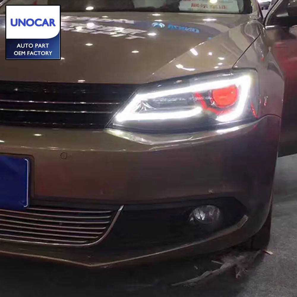 Фара для VW JETTA MK6 2012-2017 фары светодиодный свет бар Audi Стиль DRL Биксеноновая