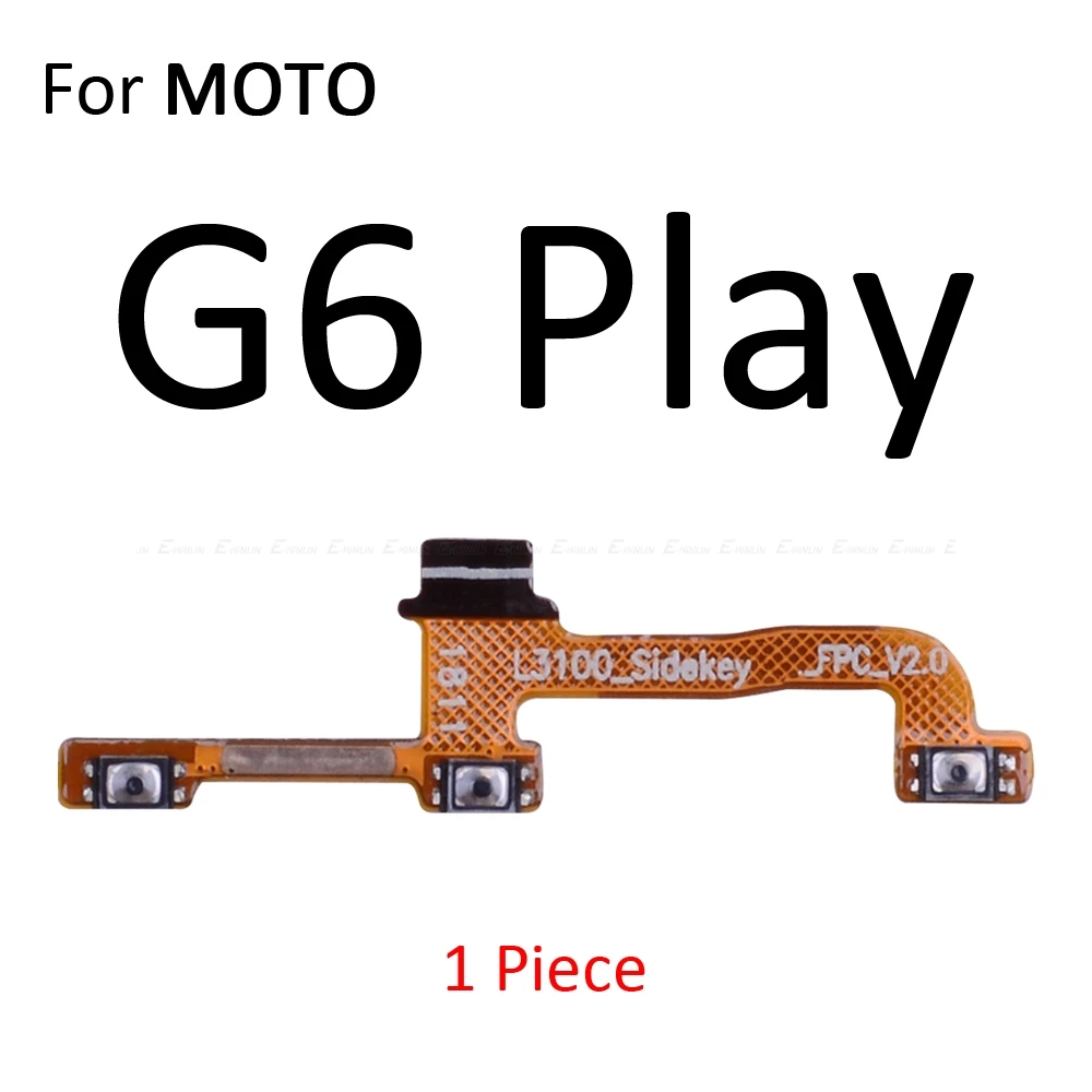 For MOTO G6 Play Кнопка включения и выключения питания переключатель громкости ключ управления гибкий кабель лента для Motorola Moto P30 Play One G7 G6 G5S G5 E5 Plus Запасная часть - Цвет: For MOTO G6 Play