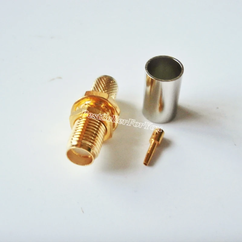 10 шт. SMA женский переборка обжимной для RG 8X LMR240 RG8X кабель RF разъем|bulkhead connector|l connector