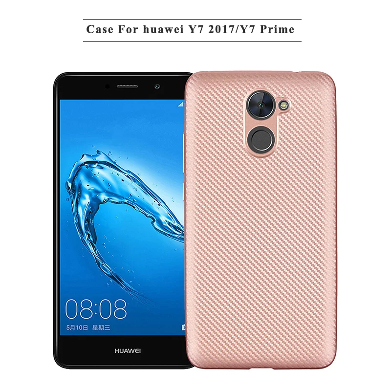 углеродные волокна узор силиконовый чехол на huawei honor y7 prime чехлы мягкий