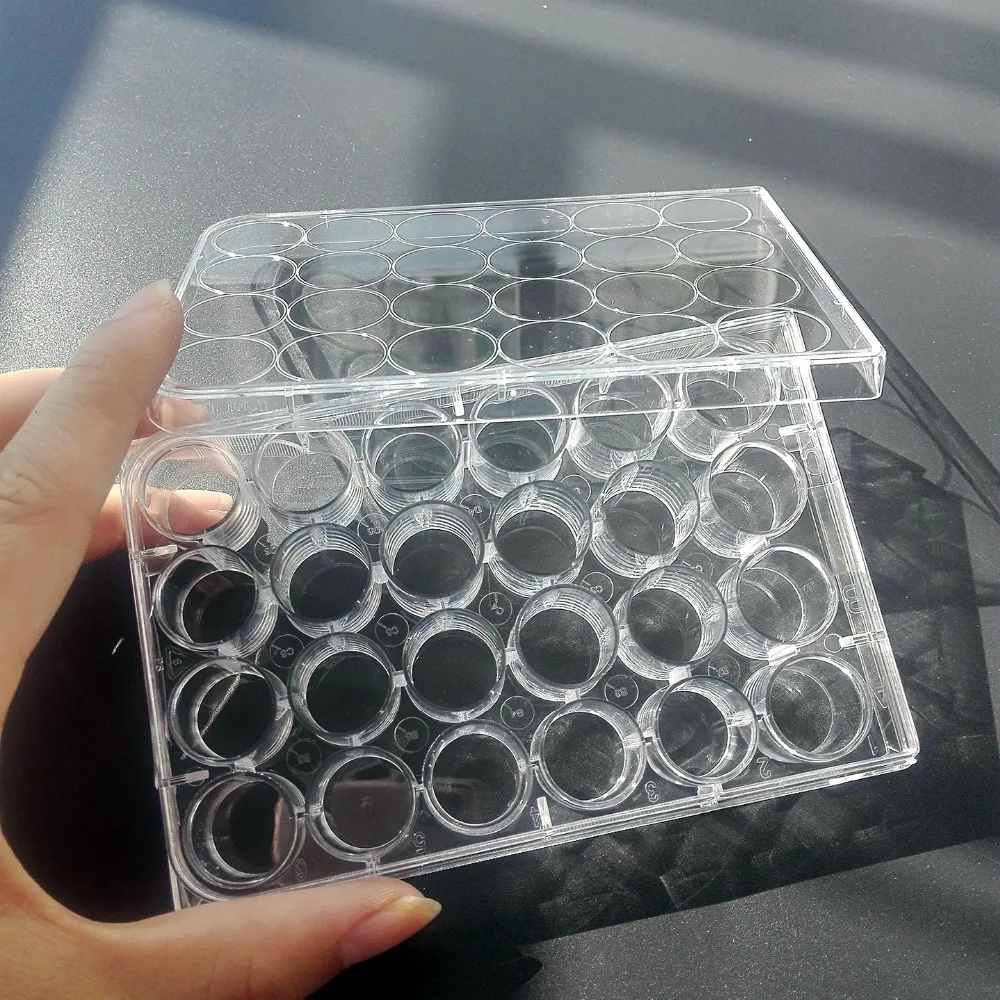5 шт. Одноразовая чашка Петри с 24 отверстиями блюдо бактериальной культуры посуда