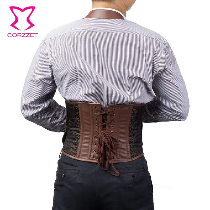 Мужской корсет в стиле стимпанк со стальными косточками|men corset|corset menhot shapers body men |