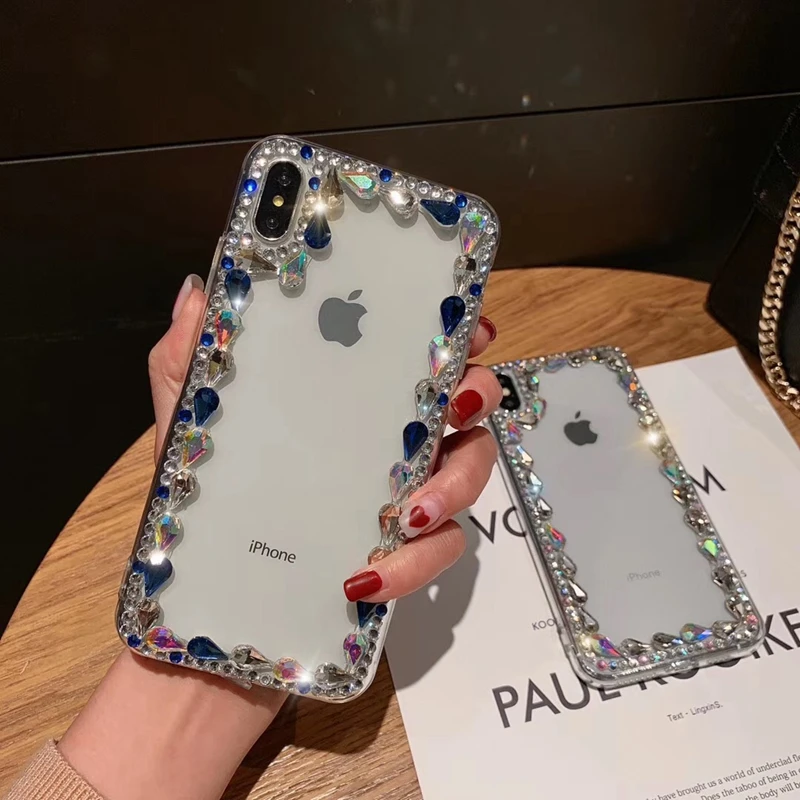 Чехол для Huawei Y6 Pro 2019 P20 Lite прозрачный со стразами | Мобильные телефоны и