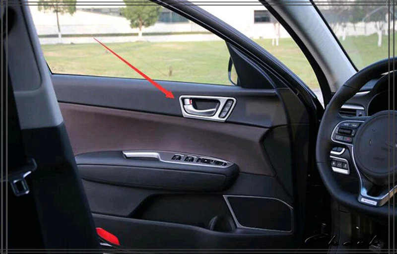 Крышка ручки внутренней двери для Kia Optima K5 2016 2017 отделка интерьера ABS Chrome 4