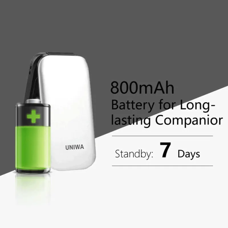 Uniwa X18 флип телефон 1 77 дюймов Кнопка старик Флип Мобильный Русский Keboard Dual Sim карты
