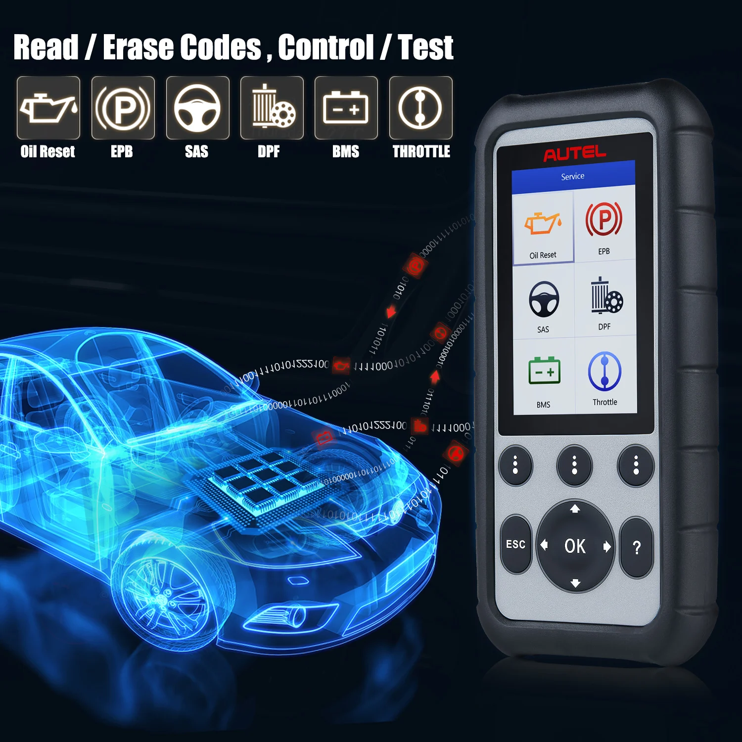 Autel MD806 Pro Obd2 сканер диагностический инструмент Автомобильная диагностика полная