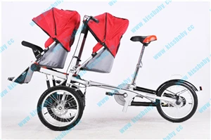 Двойная детская коляска taga twins nucia для мамы трехколесный велосипед|stroller bike|twin baby