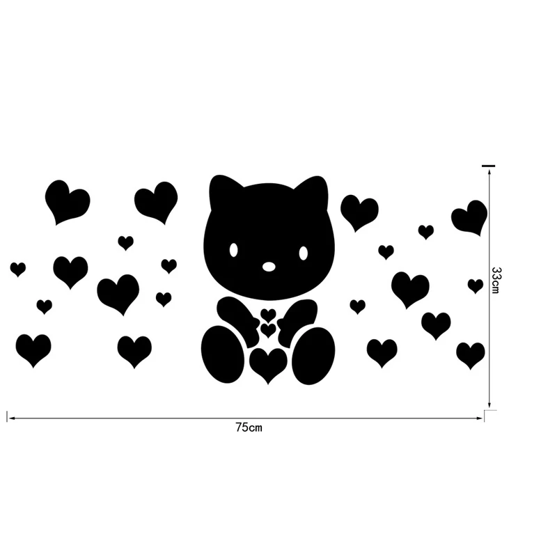 3D акриловая зеркальная Настенная Наклейка с мультипликационным изображением