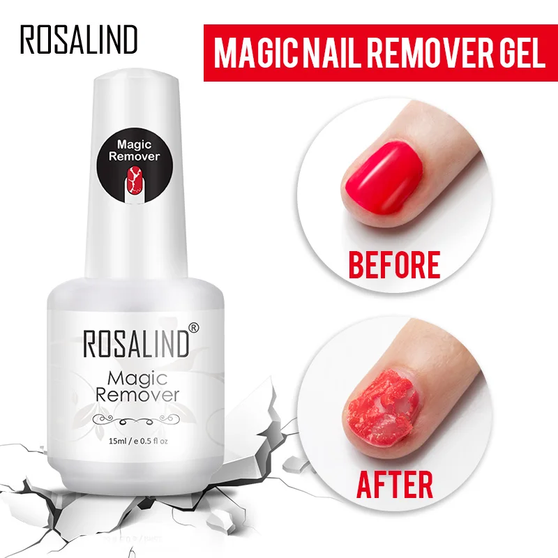 ROSALIND Гель лак для ногтей магический удалитель маникюра быстрая очистка в течение