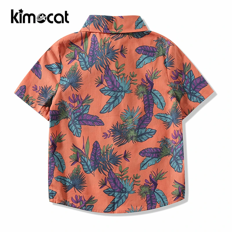 Kimocat Summer Baby Boy Clothes Short Sleeve Infant Top 2pcs Shorts Casual Outfits Beach Style Boys Clothing Set |