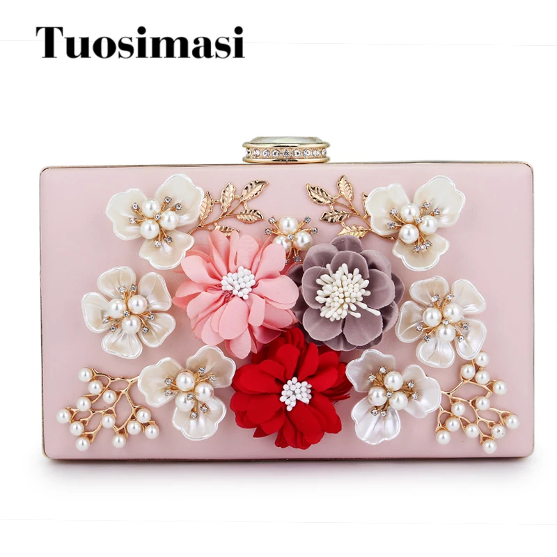 

Женская вечерняя сумка с цветочным принтом, с цепочкой