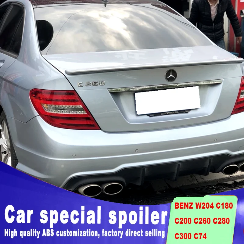 Высококачественный спойлер для BENZ W204 C180 C200 C260 C280 C300 C74 2008 до 2013 задний багажник крыло задний спойлер праймер или DIY Цвет